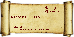 Nieberl Lilla névjegykártya